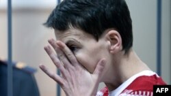 Надежда Савченко в Басманном суде Москвы. 4 марта 2015 года.