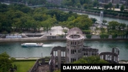Хиросимадагы өзөктүк курал кыйраткан үйдүн калдыгы Тынчтык эскерүү паркына жакын жайгашкан. 2020.06.8