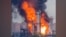 Russia - the Kapotnya oil refinery near Moscow was in flames after a Ukrainian drone attack on June 16 - Reuters/UGC screen grab