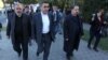 Armenia - Aghvan Vartanian (R) and other leaders of the Armenian Revolutionary Federation lead a demonstration in Yerevan, 29Oct2013.