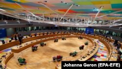 Az európai uniós tagállamok vezetőinek csúcstalálkozója Brüsszelben, 2021. június 25-én