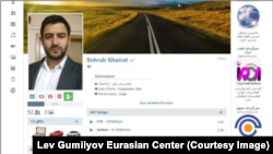Архівна сторінка Сохраба Гайрата на порталі, який мав стати «першою незалежною» афганською соцмережею. Джерело: Євразійський центр ім. Лева Гумільова