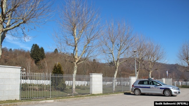 Policia para Qendrës Përkujtimore në Srebrenicë, 7 mars 2025.