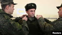 Орусиялык аскерлер. Иллюстрация сүрөт.