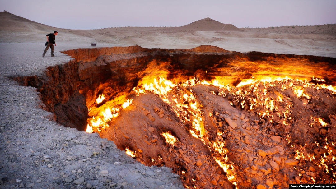 rferl.org - Amos Chapple - Closing The 'Gates Of Hell': Turkmenistan's Fiery Gas Crater Is Being Snuffed Out
