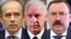 FSB Director Aleksandr Bortnikov (left); Investigative Committee head Aleksandr Bastrykin (center); and prison service chief Aleksandr Kalashnikov are among the seven top Russian government officials targeted by new U.S. sanctions. (combo photo)