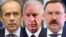FSB Director Aleksandr Bortnikov (left); Investigative Committee head Aleksandr Bastrykin (center); and prison service chief Aleksandr Kalashnikov are among the seven top Russian government officials targeted by new U.S. sanctions. (combo photo)