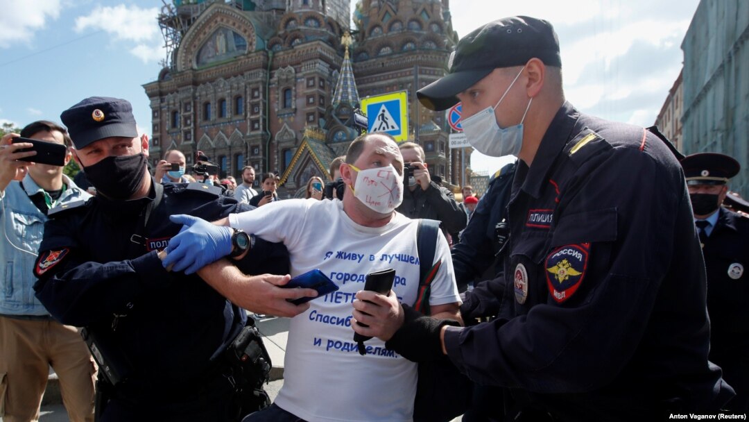 Protest u Sankt Peterburgu, 1. avgust