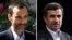 Hamid Baghaei (L) Iranian politician and former intelligence officer and Mahmoud Ahmadinejad former Iranian President, undated.