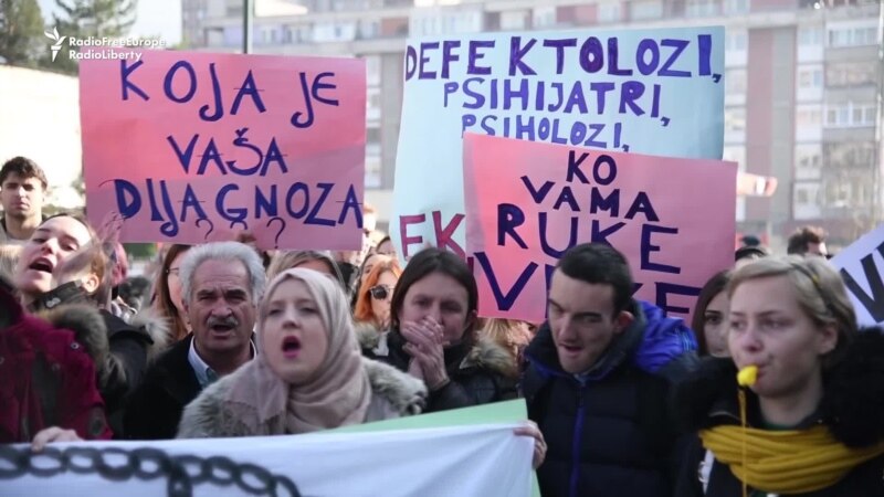 Hundreds Protest In Sarajevo Over Care Facility