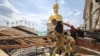 Аварийно-спасательные работы в Киево-Печерской лавре после российского удара  15 июня. Киев, 17 июня 2026 года