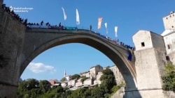 Divers Take Plunge Off Mostar's Old Bridge In 450th Edition
