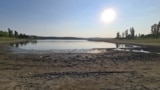 Вид на Симферопольское водохранилище, июль 2025 года