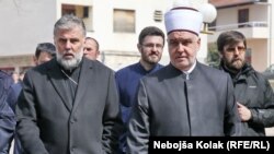 Epsikop Zahumsko-hercegovački i primorski, vladika Grigorije (lijevo) i reisu-l-ulema Islamske zajednice Bosne i Hercegovine, Husein ef. Kavazović, Trebinje, 2016.