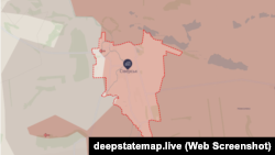 Сіверськ на мапі DeepState станом на 22 грудня 2025 року