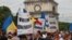 La o manifestație pro-unire la Chișinău
