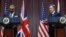 James Cleverly brit és Antony Blinken amerikai külügyminiszter Washingtonban 2023. május 10-én