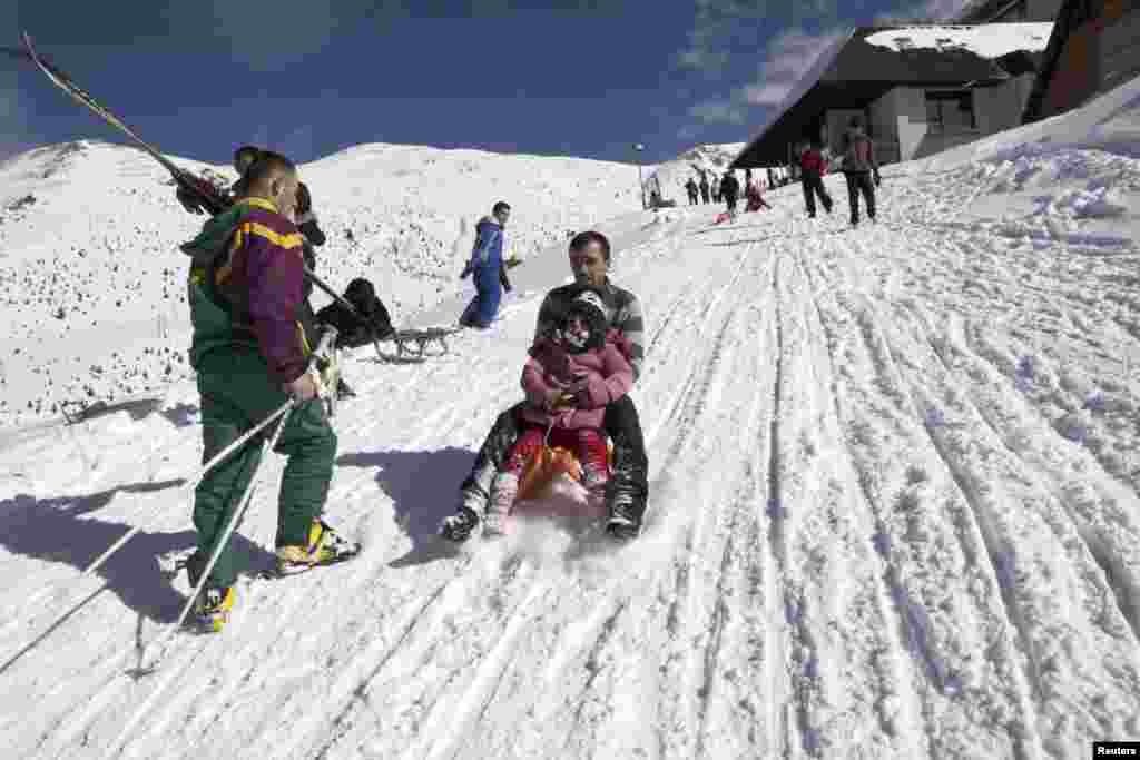 La schi &icirc;n staţiunea Brezovica, Kosovo