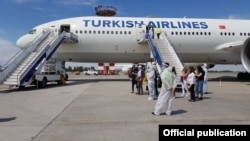 Встреча чартерного рейса из Стамбула. 22 июля 2020 года.