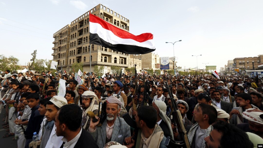 هواداران حوثی‌ها در تجمعی در صنعا