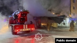 Жарылуу болгон кафе. Акмоло, Казакстан. 27-февраль, 2026-жыл.