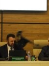Georgian Opposition Politician Throws Black Liquid On Electoral Chief To Protest Vote Georgian Opposition Politician Throws Black Liquid On Electoral Chief To Protest Vote