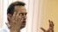 Aleksei Navalny speaks in court in Kirov on July 5.