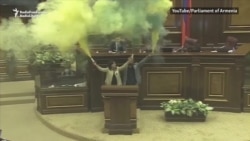 Armenian Lawmakers Set Off Smoke Bombs In Parliament