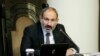 Armenian Prime Minister Nikol Pashinian speaks at a cabinet meeting in Yerevan on January 10.