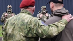 A recruitment center for contract military service in Balashikha, east of Moscow, in May