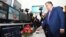 Tajikistan's authoritarian President Emomali Rahmon inaugurates two new TV channels -- Varzish and Cinama -- in Dushanbe in March.