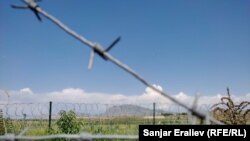 Колючая проволока вдоль кыргызско-узбекской границы. Аксыйский район, Джалал-Абадской область, 3 июня 2022 г.