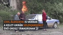 Civil áldozatok és lángoló iskola Szlovjanszkban