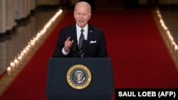 Predsednik SAD Joe Biden prilikom govora u Beloj kući 2. juna 2022.