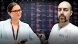 Прадстаўніца ініцыятывы "Кібэрпартызаны" Юліяна Шаметавец, ізраільскі вайсковы аналітык Давід Гендэльман. Хакерскія атакі на расейскі "Аэрофлот". Ілюстрацыйны каляж. 