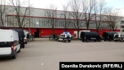 Policija u privremenom prihvatnom centru "Bira", 11. mart