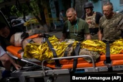 დაჭრილების ევაკუაცია. დონეცკის რეგიონი.