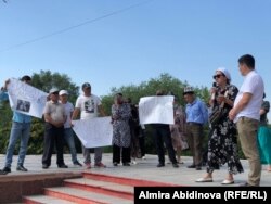 Акция вкладчиков кооператива «Ихсан» в городе Оше. 6 июля 2022 г.