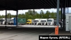 Велике скупчення вантажівок спостерігається і на кордоні Латвії з Білоруссю (фото ілюстративне)