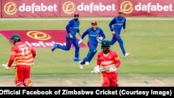 تصویر : رقابت میان تیم ملی کریکت افغانستان با تیم کریکت زیمبابوی
