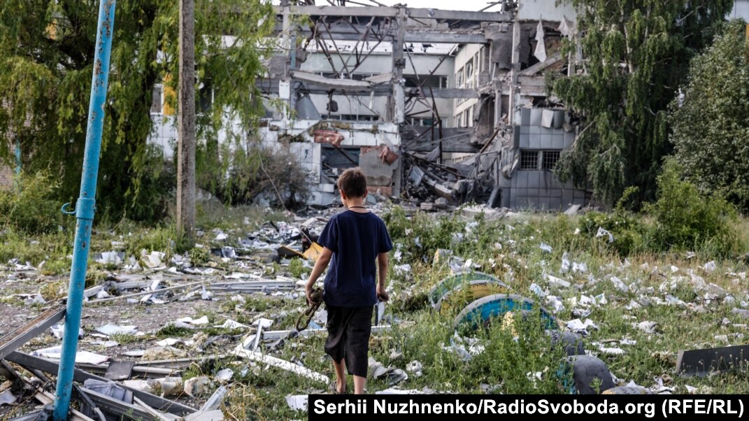 A Boy Visits His School Shattered By Shelling