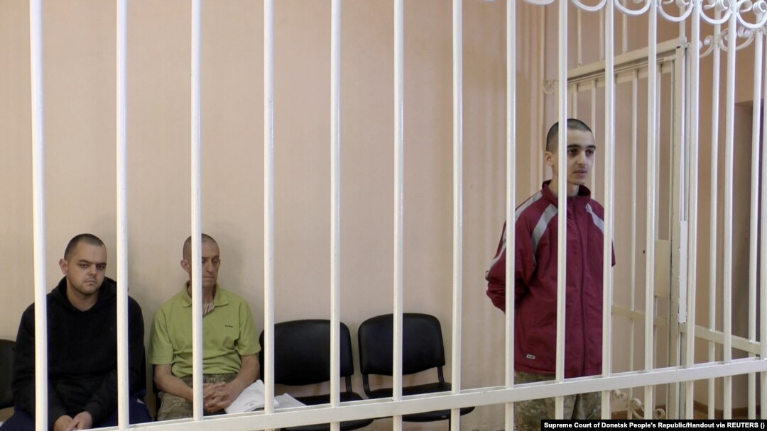Тројцата странски државјани кои беа осудени на смрт од страна на сепаратистите во источниот украински регион Доњецк