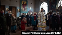 Рождественское богослужение в Кафедральном соборе Крымской епархии Православной церкви Украины. Симферополь, 7 января 2021 года