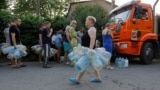 Черги по воду з водовозів у Донецьку. 29 липня 2025 року
