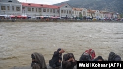 The Kabul River after heavy rains in Kabul last month