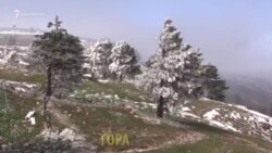 В середине весны Ай-Петри засыпало снегом (видео)