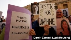Protesta që kërkojnë zbardhjen e rastit të Daphne Caruana Galizia.
