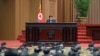 Kim Džong Un lider Sjeverne Koreje govori pred Vrhovnom narodnom skupštinom u Pjongjangu, 15. januar 2024. 