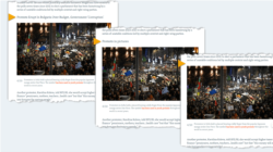 One photo gallery with the default title (left), custom title (center), and no title (right).