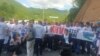 Protest građana u Goranskom Polju kod Buturović Polja, opština Konjic, na jugu BiH, protiv izgradnje malih hidroelektrana na rijeci Neretvici, 14. juni, 2021. 